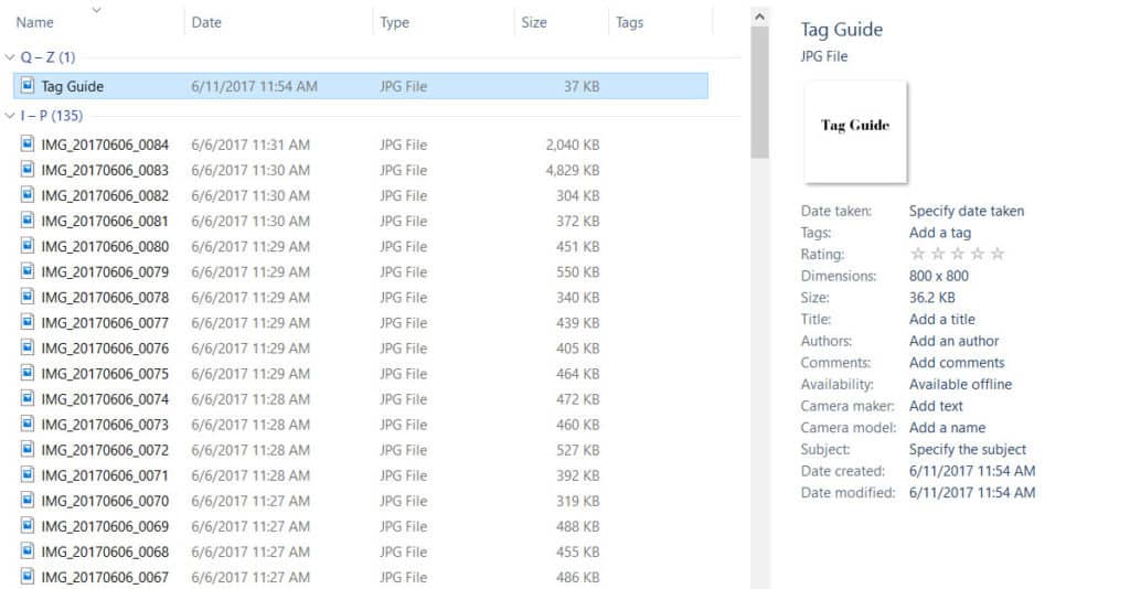 Native Organizing, Part 3: Tagging photos with keywords in Windows