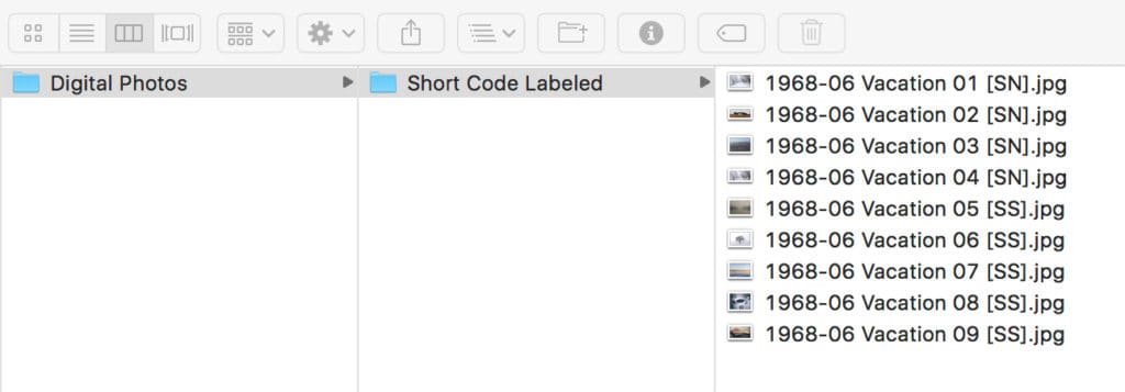 Name that source: Labeling digital photos with short codes to identify orignals