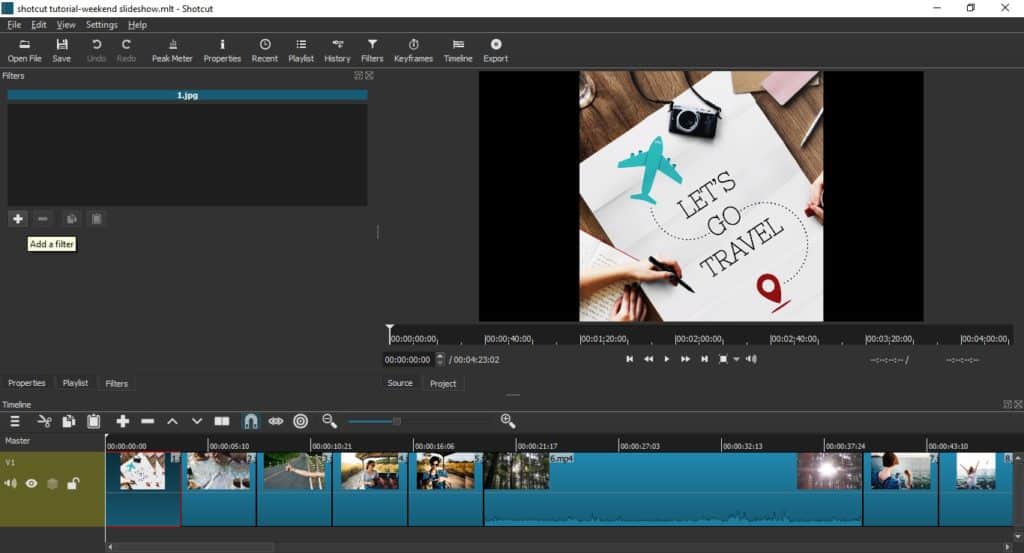 How to create a photo and video slideshow with Shotcut on Windows and Mac | OrganizingPhotos.net