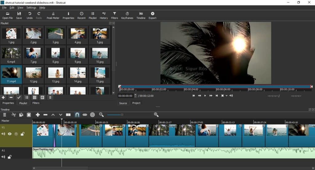 How to create a photo and video slideshow with Shotcut on Windows and Mac | OrganizingPhotos.net