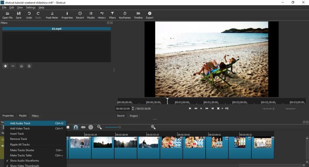 How to create a photo and video slideshow with Shotcut on Windows and Mac | OrganizingPhotos.net