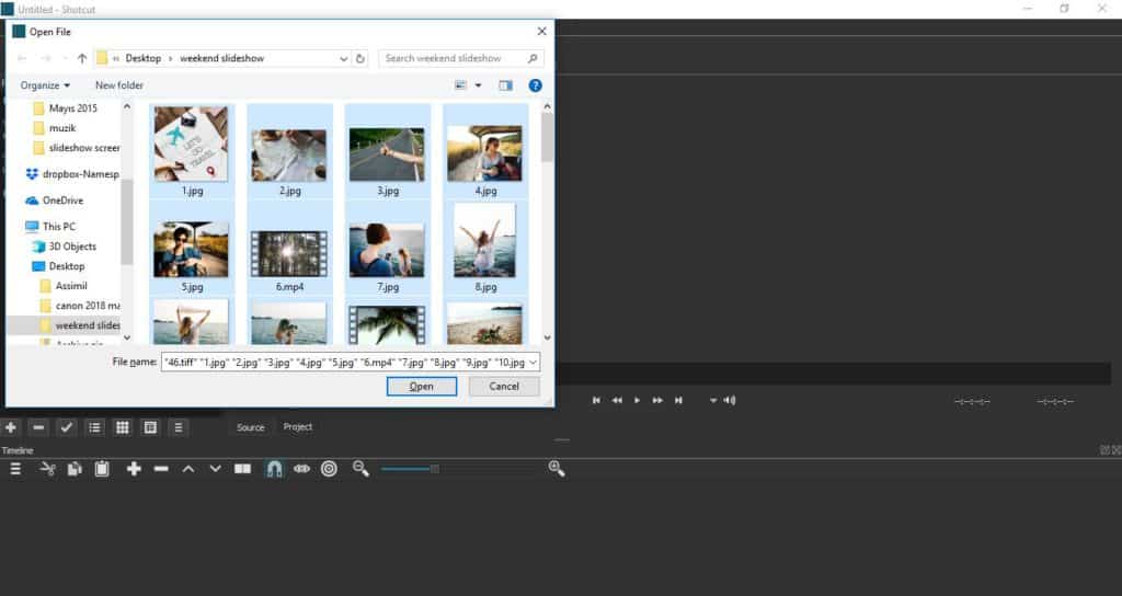 How to create a photo and video slideshow with Shotcut on Windows and Mac | OrganizingPhotos.net