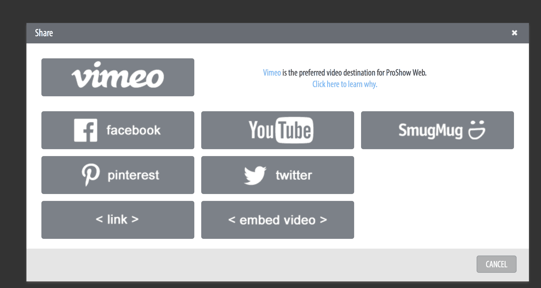 ProShow Webでプロのような写真やビデオのスライドショーを作成する方法|OrganizingPhotos.net P>あなたはProShowのWebでエクスポートの選択肢がたくさんあります。