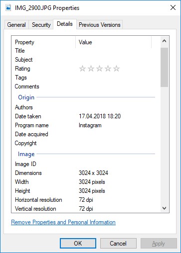 Add Date & Time to an Image where neither are visible (in Metadata) now