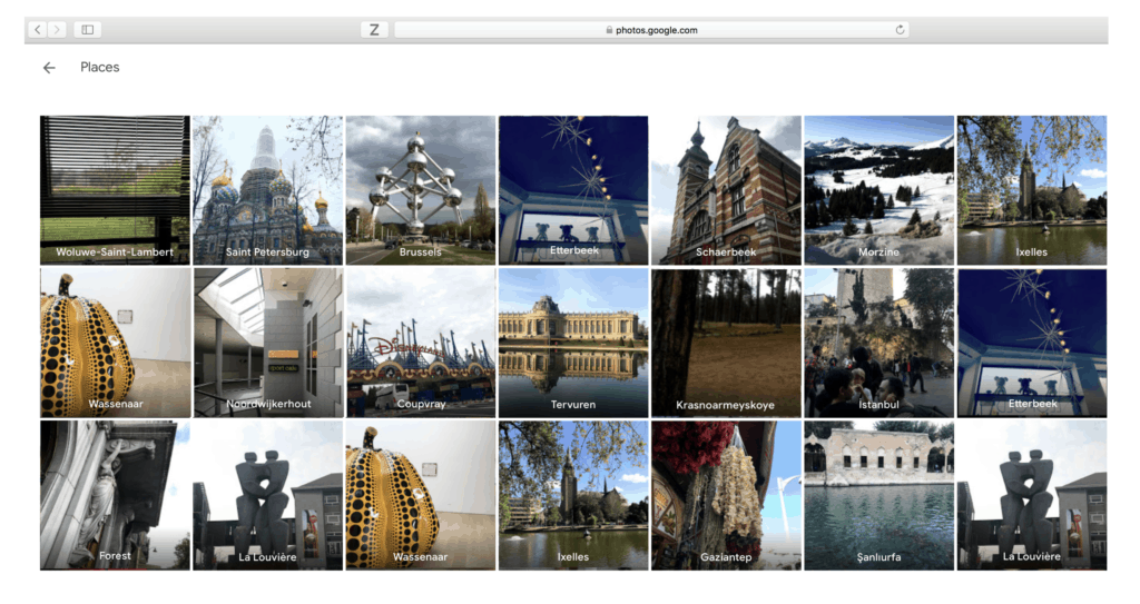 Google Photos Places