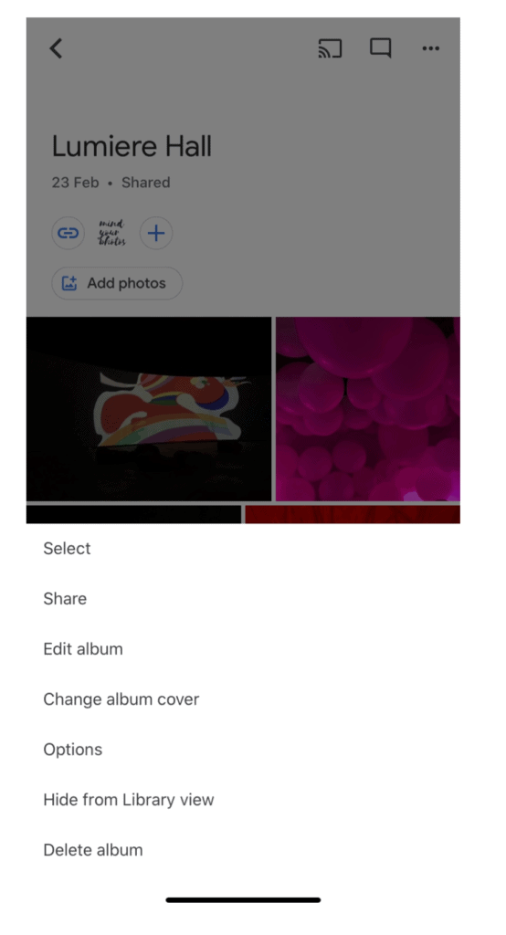 Google Photos Private Chats