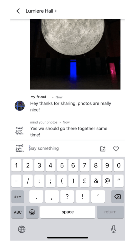 Google Photos Private Chats