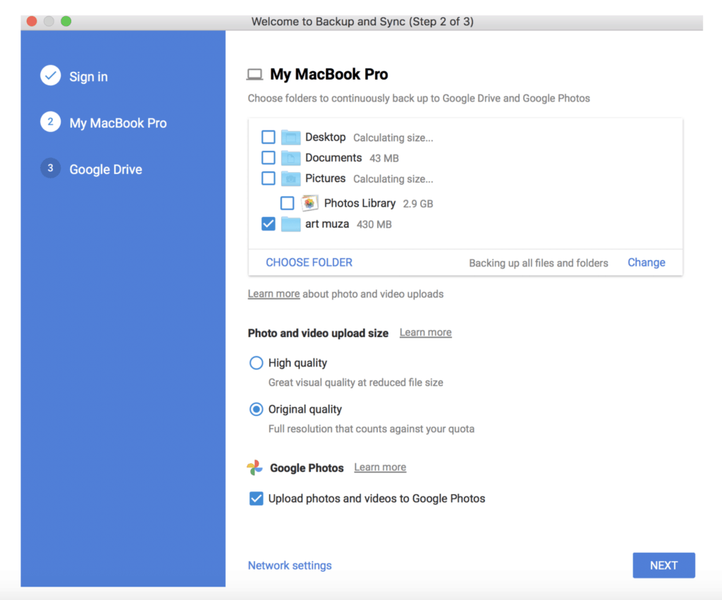 Google Photos Backup and Sync