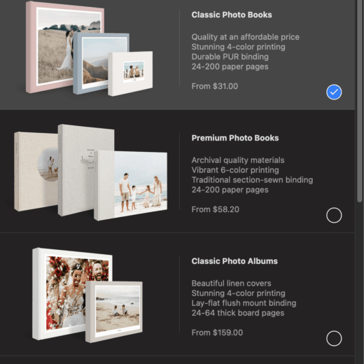 How to Create Milk Photo Books within Apple Photos | OrganizingPhotos.net