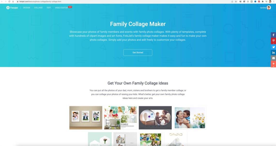 Create online photo collages 